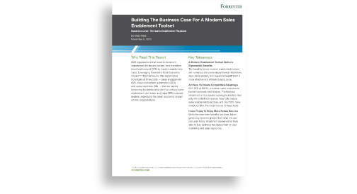 forrester building the business case for a modern sales enablement toolset